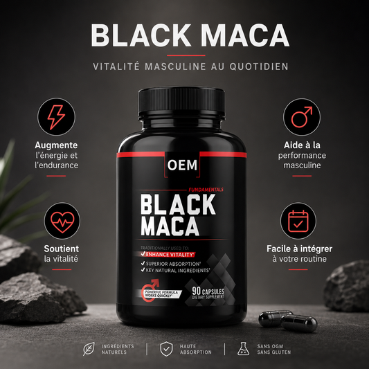 Capsules d'extrait de Racine de Maca - Pour la force, l'Endurance et le Soutien des Performances naturels