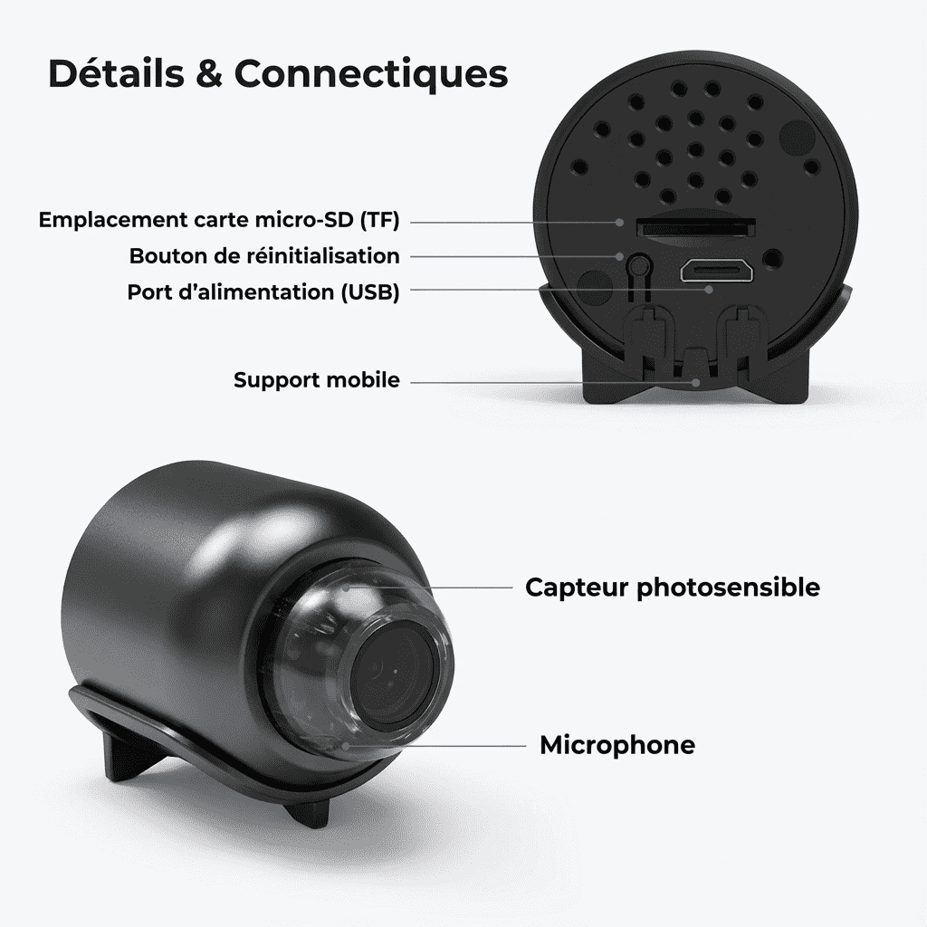 Caméra Wifi Espion avec Enregistrement Audio
