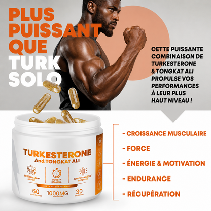 Complément de Turkesterone et Tongkat Ali - Pour le Soutien Musculaire et l'Amélioration de l'Endurance