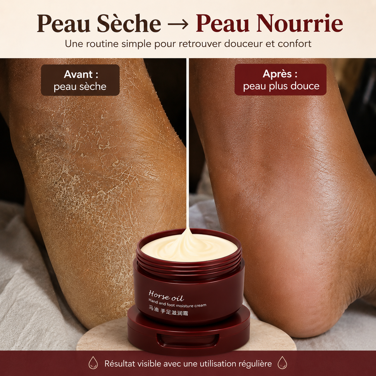 Crème Réparatrice Mains, Pieds et Talons Secs