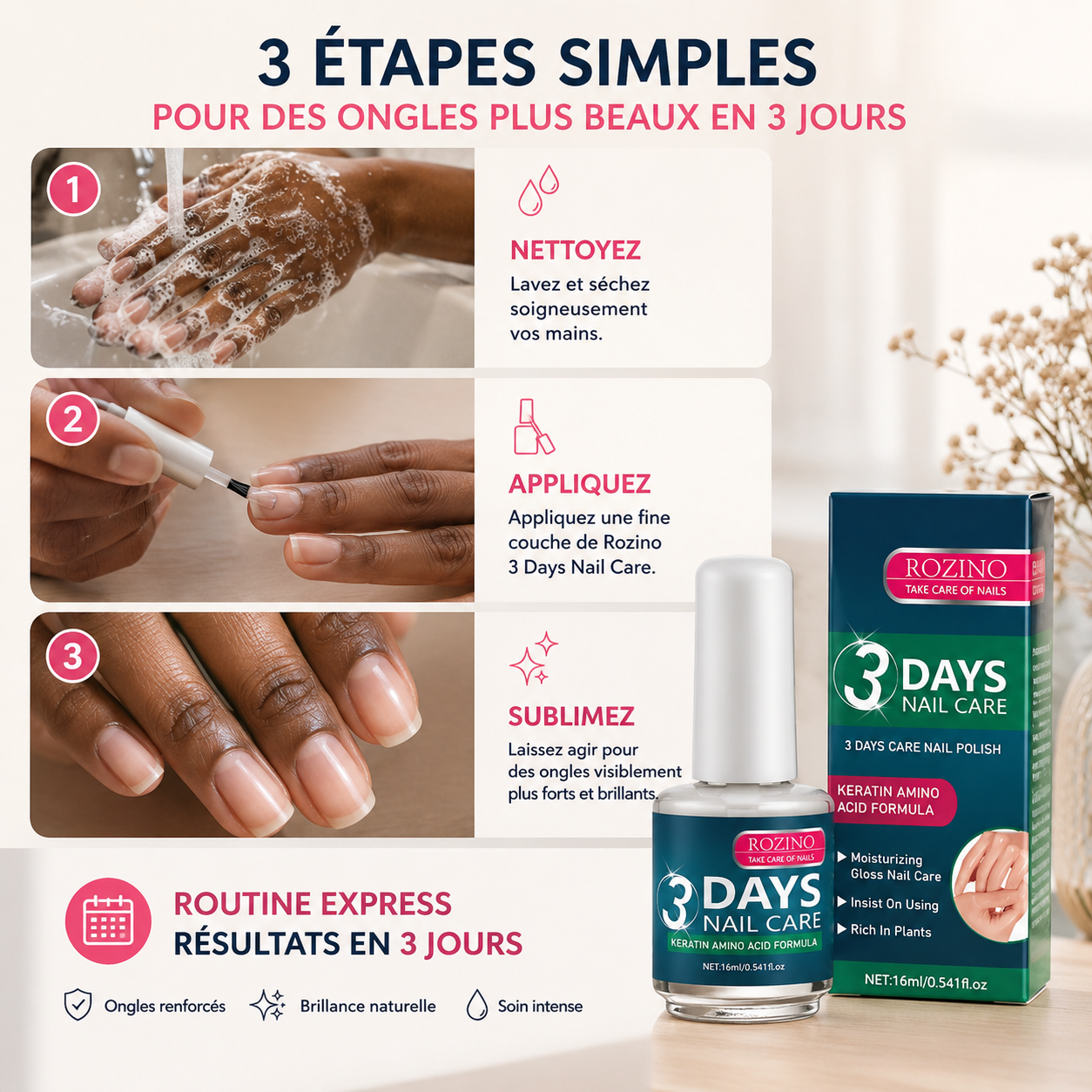 Huile de Soin Kératine Pour Ongles