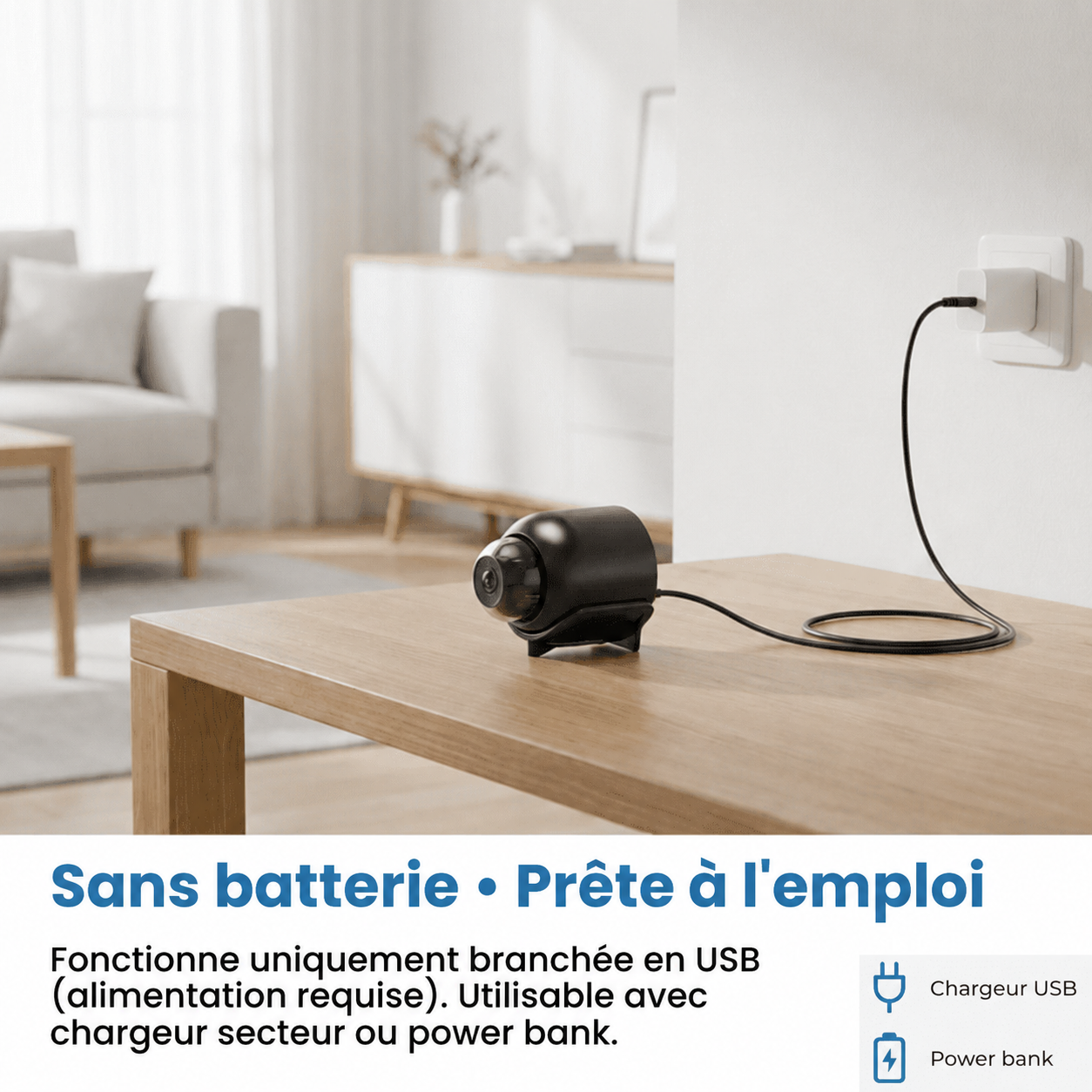 Caméra Wifi Espion avec Enregistrement Audio