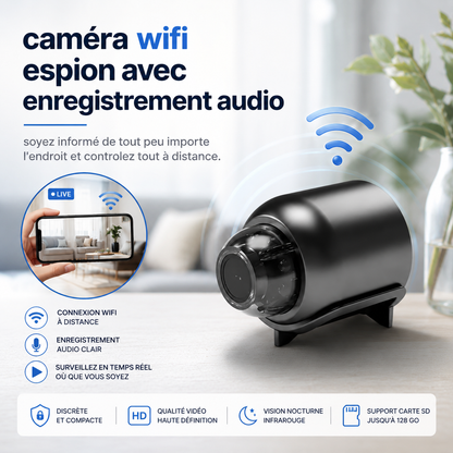 Caméra Wifi Espion avec Enregistrement Audio