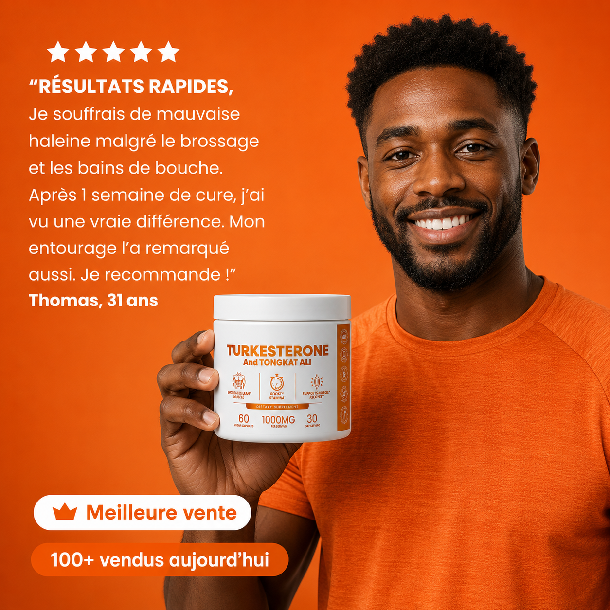 Complément de Turkesterone et Tongkat Ali - Pour Un Meilleur Equilibre Hormonal et Une Haleine plus Fraîche