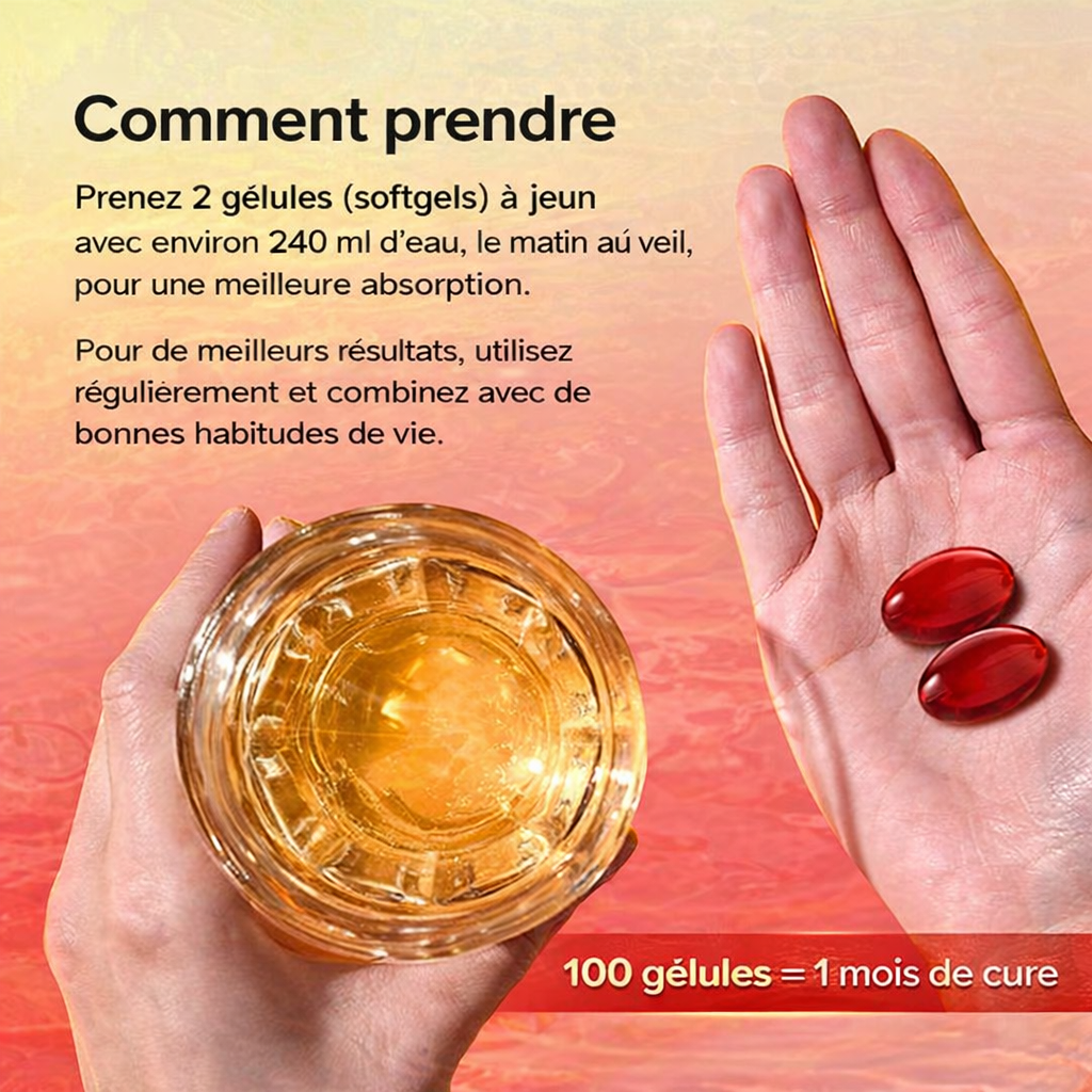 Capsules Huile de Krill Oméga 3 et Astaxanthine